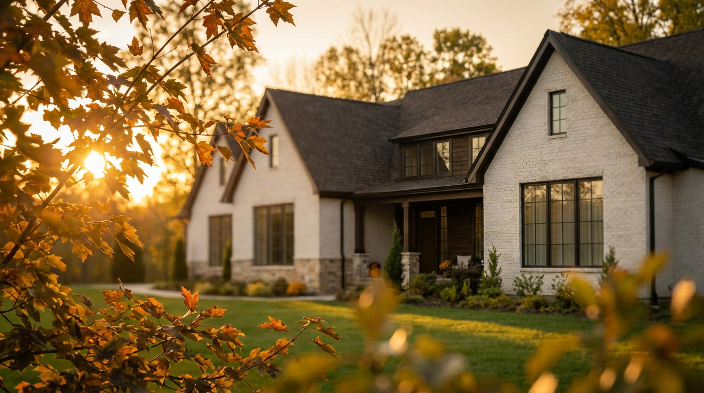 The Warmth Residence — Fachada otoñal