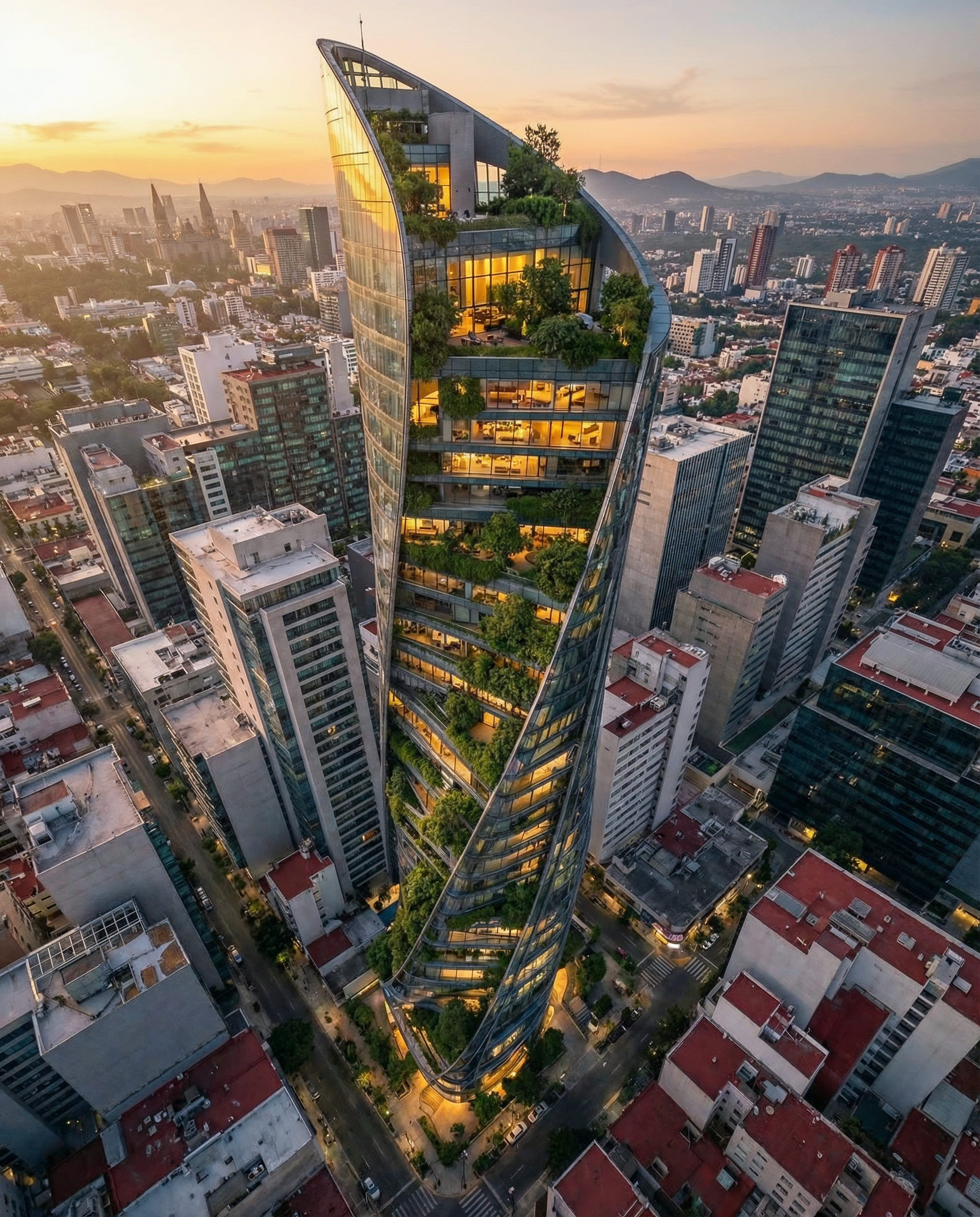 Oasis Vertical — Vista aérea día